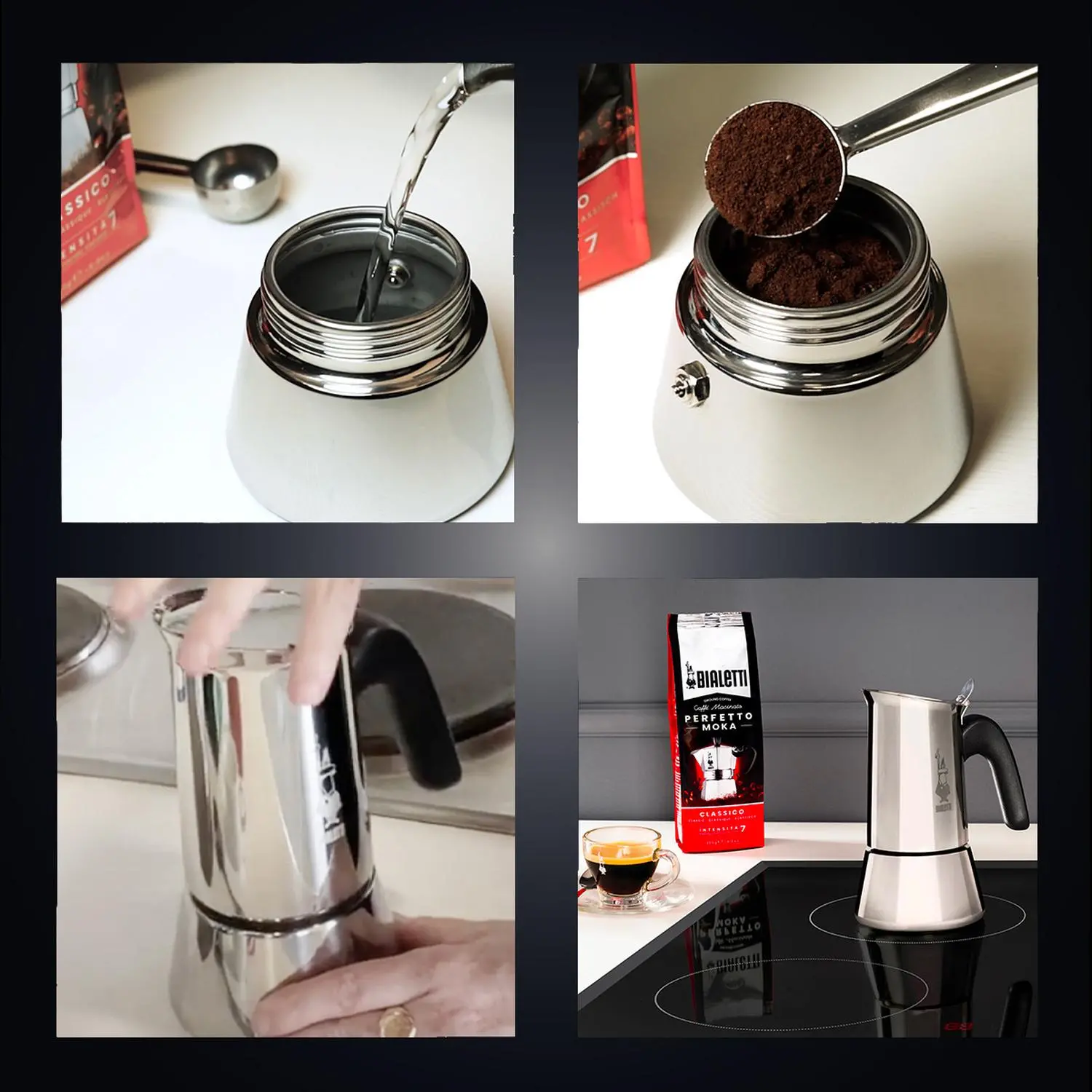 Фото Кавоварка гейзерна Bialetti New Venus 2tz Silver