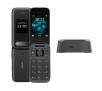 Telefon Nokia 2660 Flip 4G 2,8" 0.3Mpix Czarny + stacja ładująca
