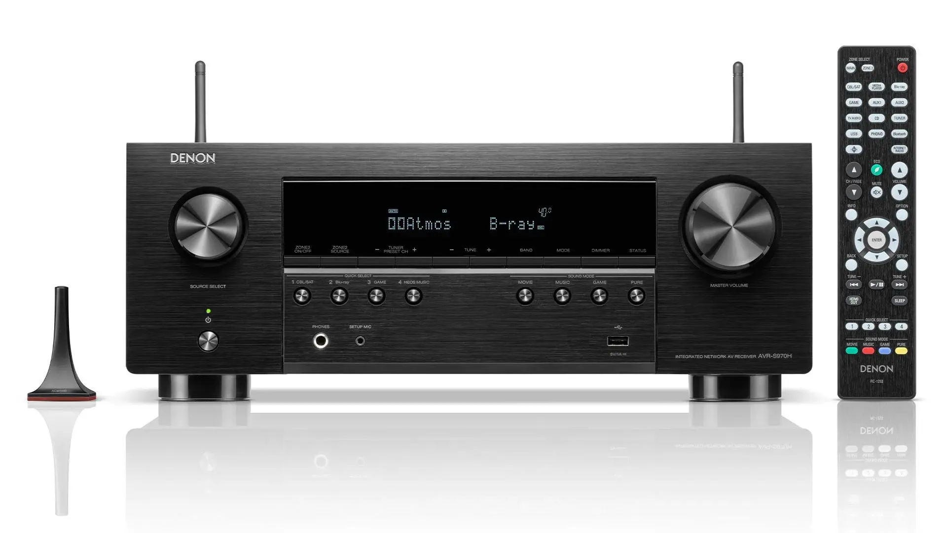 Amplituner Denon AVR-S970H 7.2-kanałowy Dolby Atmos DTS X Wi-Fi Bluetooth AirPlay Czarny