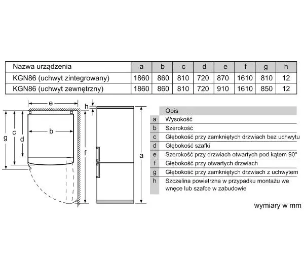 Bosch Serie 6 KGN86AIDR Pełny No Frost 186cm Szuflada z kontrolą wilgotności Srebrny - DRUGI -30%, ALBO 5-TY ZA 1ZŁ - Kup na Raty - RRSO 0%
