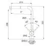 Bateria Franke Sirius L Side Pull-Out Kamienny szary/Chrom Mosiądz