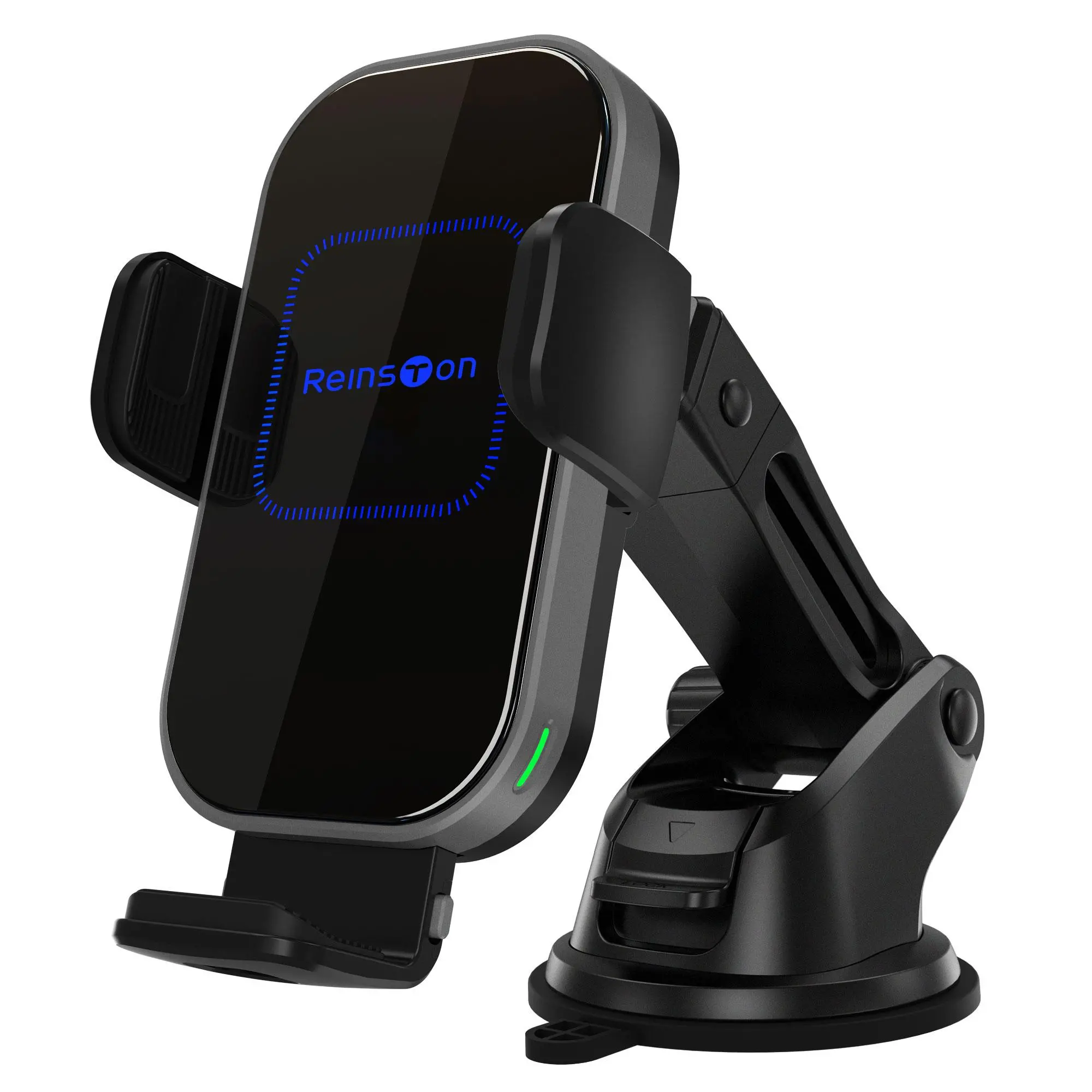 Uchwyt Reinston EUT29 Czarny automatyczny z funkcją ładowania bezprzewodowego