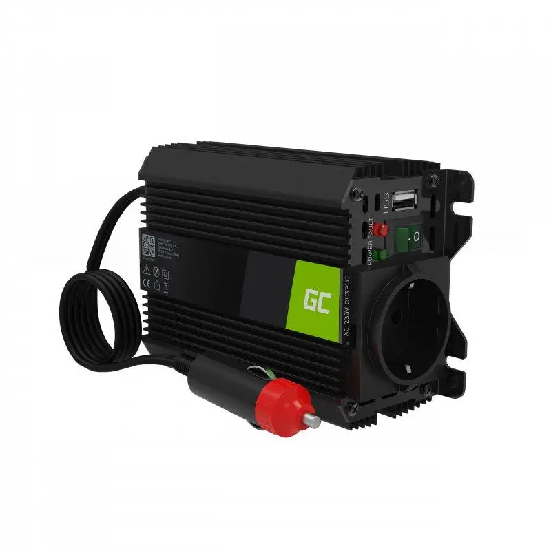 Przetwornica Green Cell PRO INVGC06 12V na 230V 150W/300W Modyfikowana sinusoida