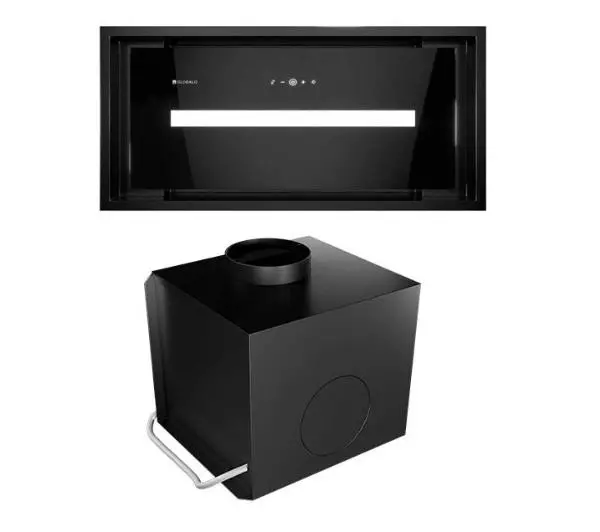 Okapy kuchenne - Globalo Saredo 60.1 + turbina TW 2.1 Czarny