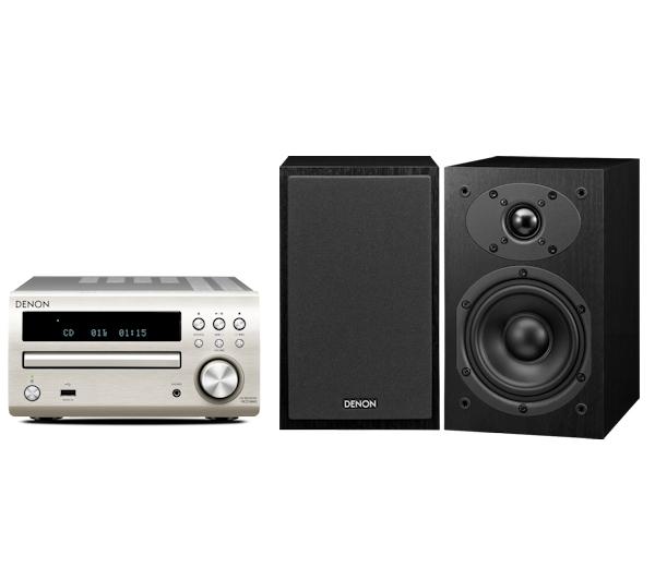 Wieża Denon RCD-M40 (srebrny) + SC-M40 (czarny)