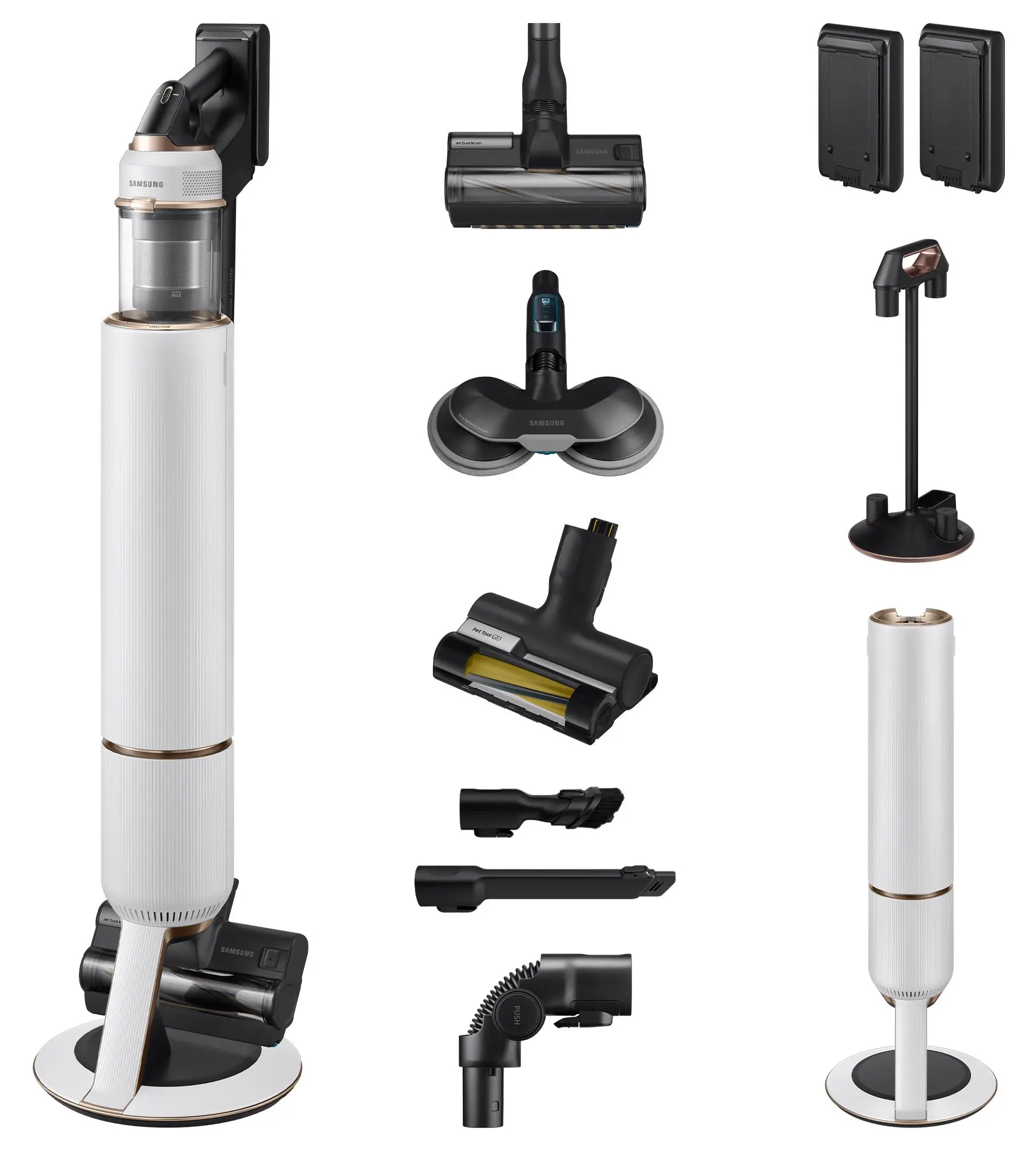 Odkurzacz bezprzewodowy Samsung Bespoke Jet pro extra VS20A95973W/GE 120min Funkcja mycia Wymienny akumulator