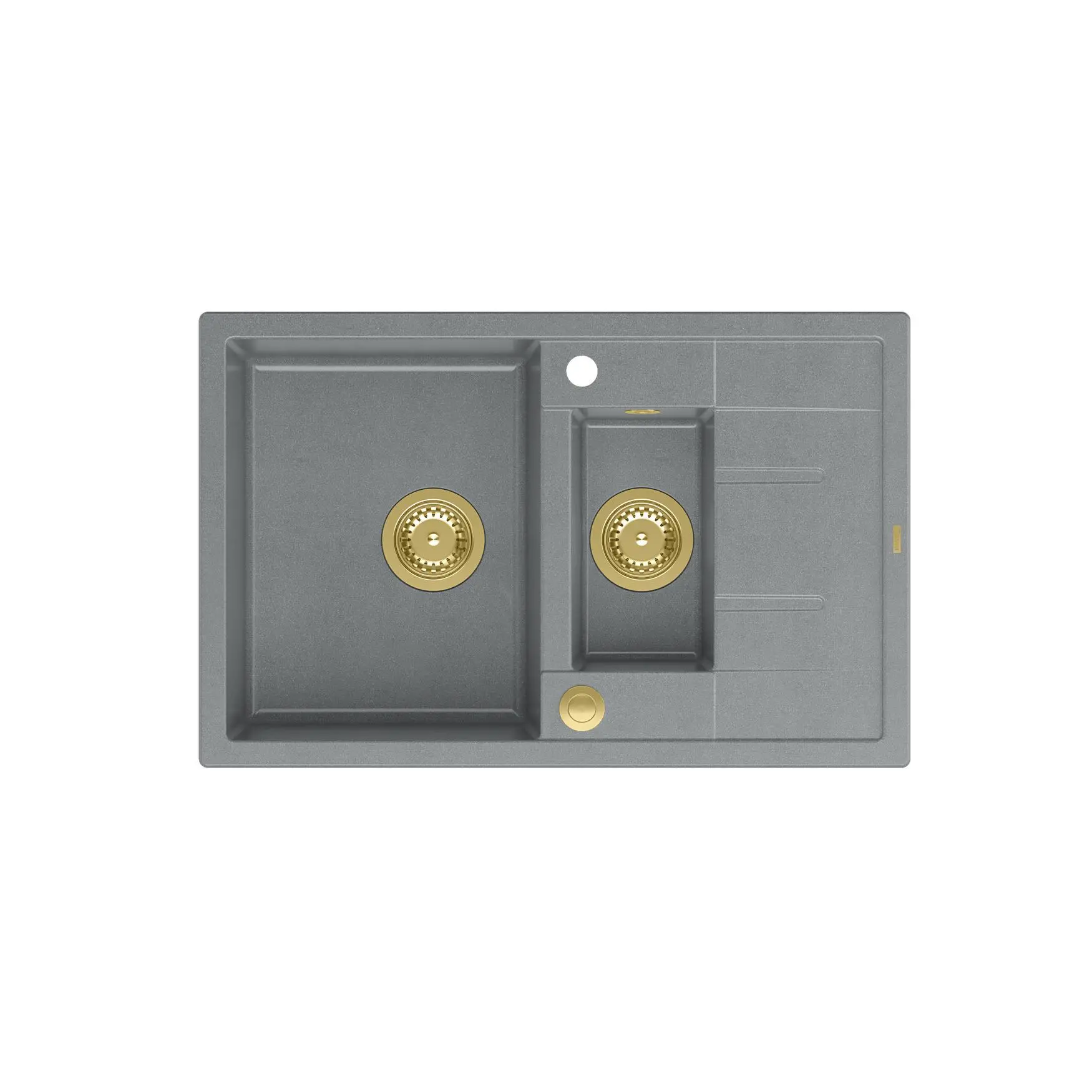 Zlewozmywak Quadron HB8224U5-G1 P2O Morgan 156 Granitowy Szary/Złoty