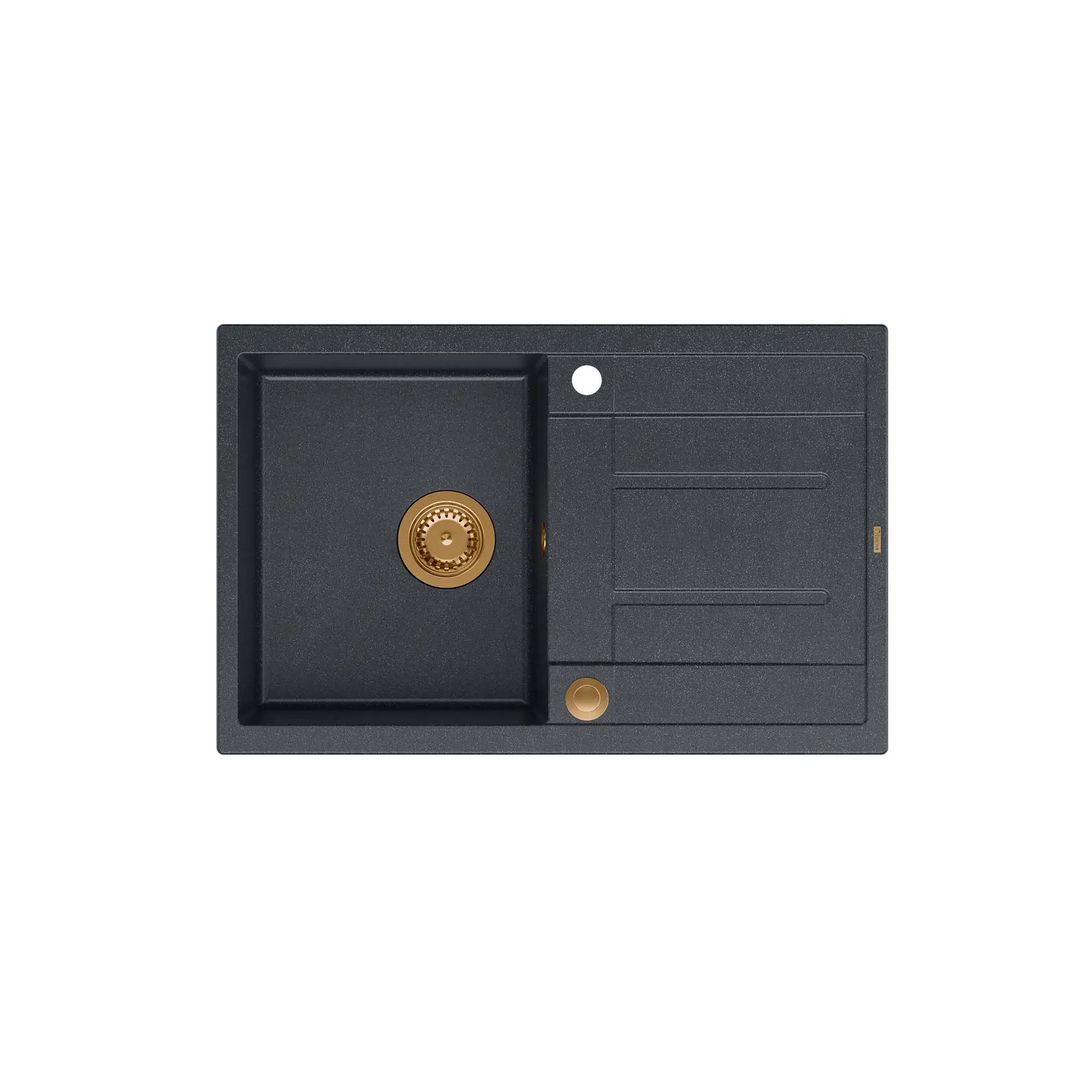 Zlewozmywak Quadron HB8203U8-C1 P2O Morgan 111 Granitowy Czarny metalik/Miedziany