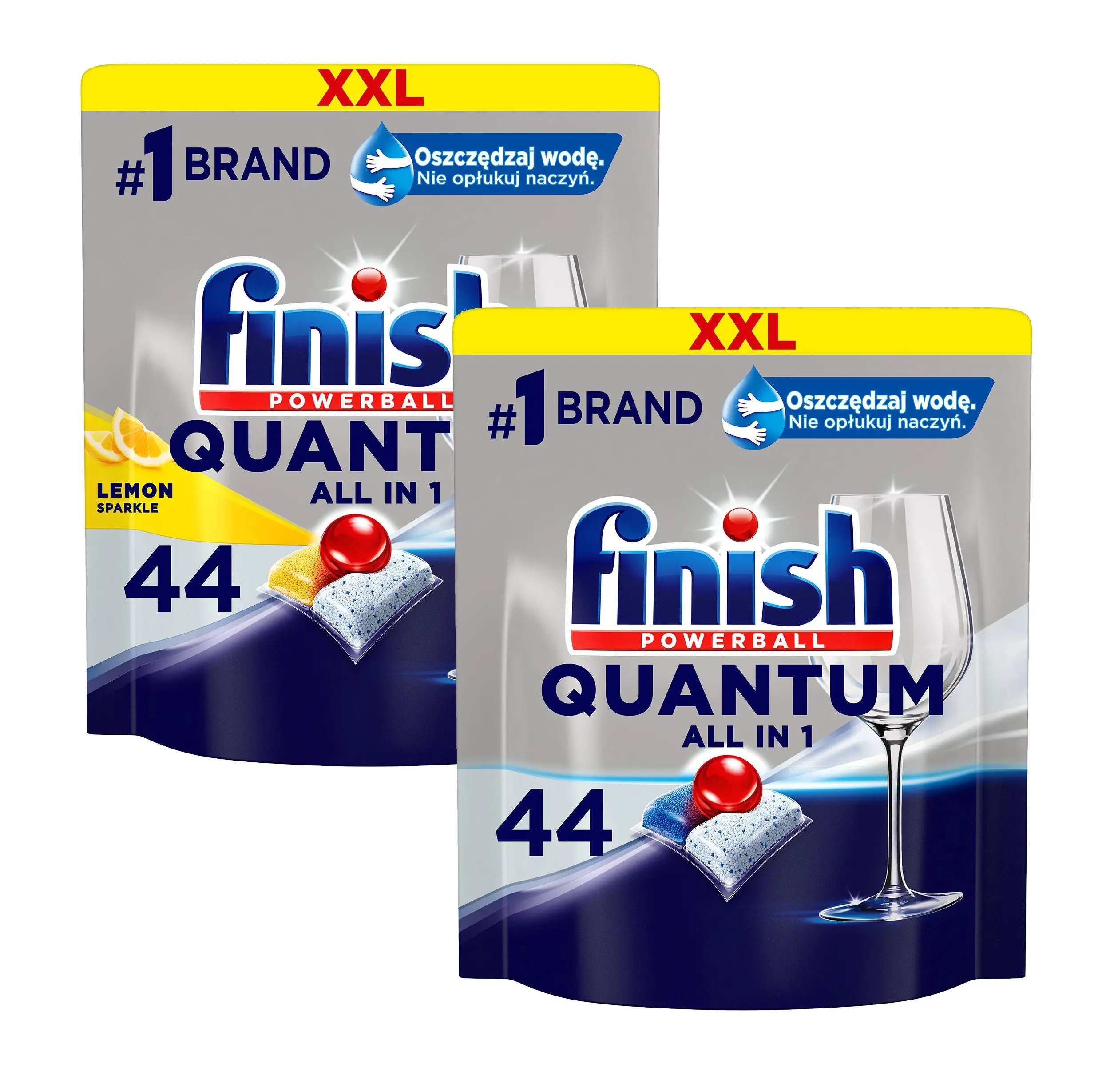 Kapsułki do zmywarki Finish Quantum All in 1 Lemon + Regular 88szt.