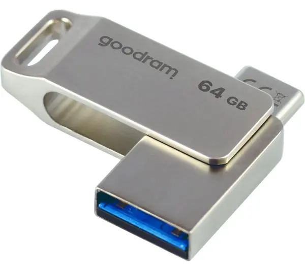 GoodRam ODA3 64GB USB 3.2 Typ C / USB 3.2 Srebrny