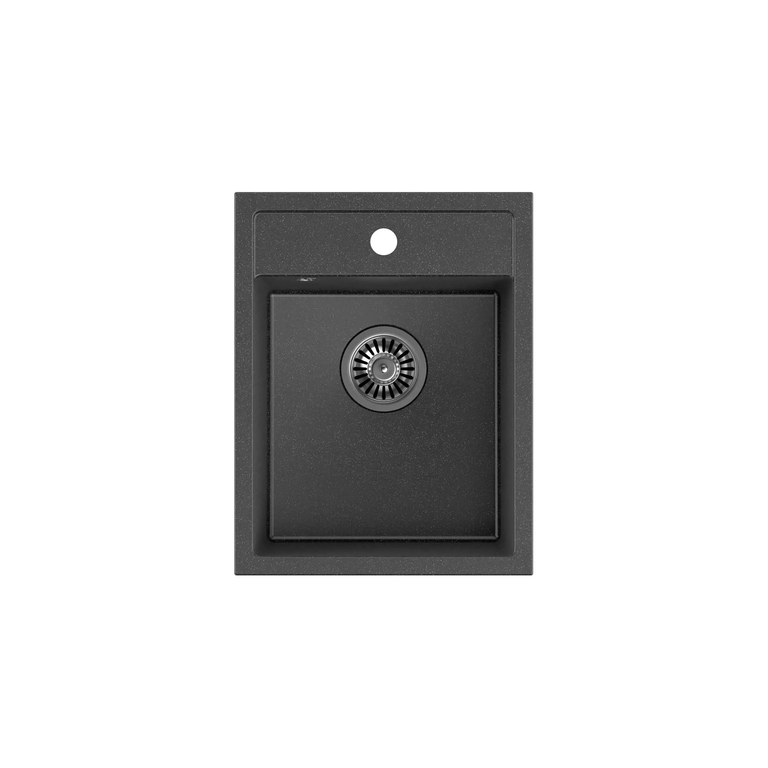 Zlewozmywak Quadron HCQJ3950CZK Johnny 90 Granitowy Czarny metalik/Stalowy