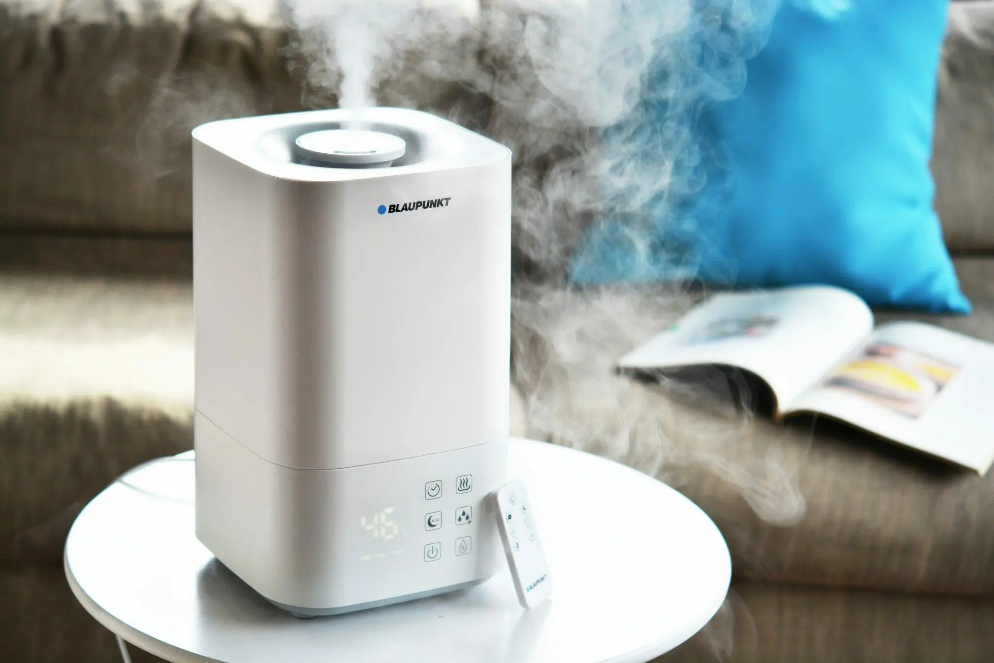 nawilżacz ultradźwiękowy Blaupunkt AHS701 - ilustruje artykuł mówiący o tym jak nawilżyć powietrze w domu
