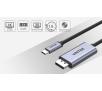 Adapter Unitek V1409A USB-C na DP 1.2 4K@60Hz 1,8 m Srebrno-szary