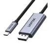 Adapter Unitek V1409A USB-C na DP 1.2 4K@60Hz 1,8 m Srebrno-szary