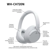 Słuchawki bezprzewodowe Sony WH-CH720N ANC Nauszne Bluetooth