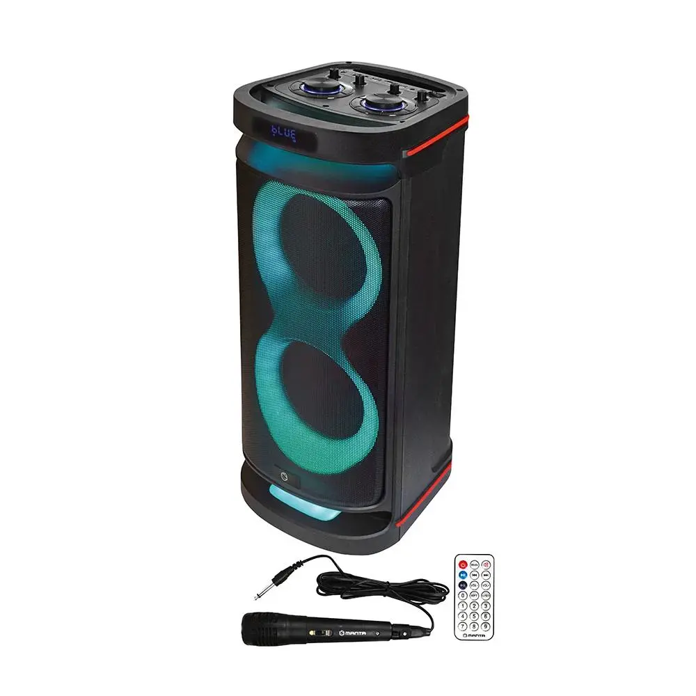 Power Audio Manta SPK5230 80W Bluetooth Radio FM Mikrofon Karaoke Czarny
