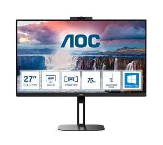 Monitor AOC Q27V5CW/BK z kamerą internetową 27" 2K IPS 75Hz 1ms