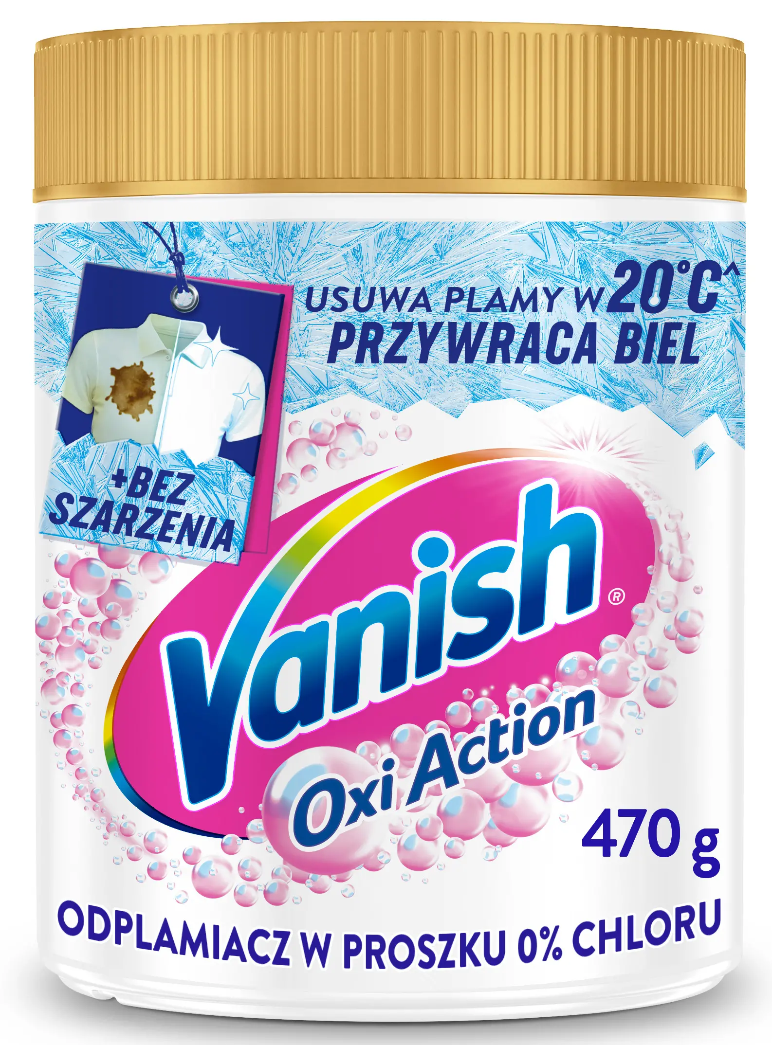 Odplamiacz Vanish Oxi Action White do białych tkanin 470g