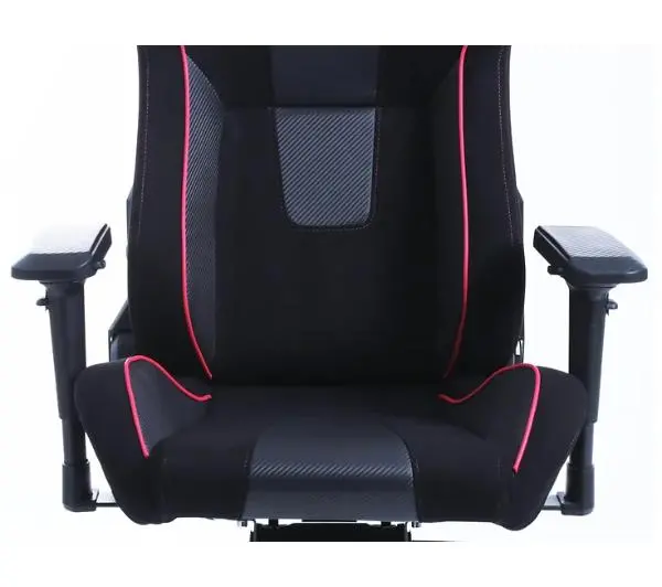 OCPC Gaming Fuoco Gamingowy do 150kg Skóra ECO Zamsz Czarno-czerwony - Kup na Raty - RRSO 0%