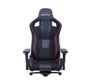 OCPC Gaming Fuoco Gamingowy do 150kg Skóra ECO Zamsz Czarno-czerwony - Kup na Raty - RRSO 0%