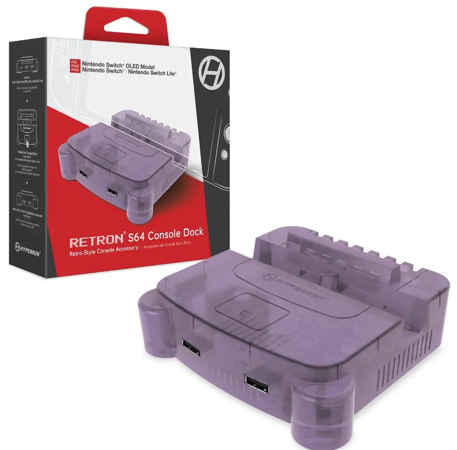 Stacja dokująca Hyperkin RetroN S64 Console Dock Purple
