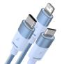 Kabel Baseus 3w1 StarSpeed 3,5A 1,2m Niebieski