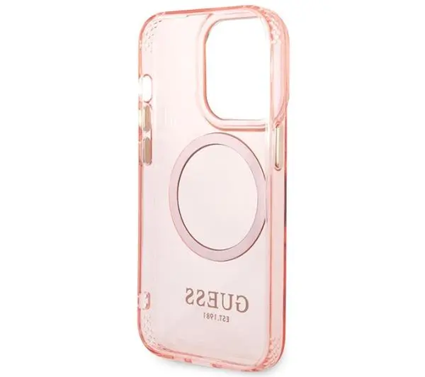 Guess Gold Outline Translucent MagSafe GUHMP14XHTCMP do iPhone 14 Pro Max