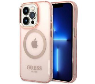 Etui Guess Gold Outline Translucent MagSafe GUHMP14XHTCMP do iPhone 14 Pro Max