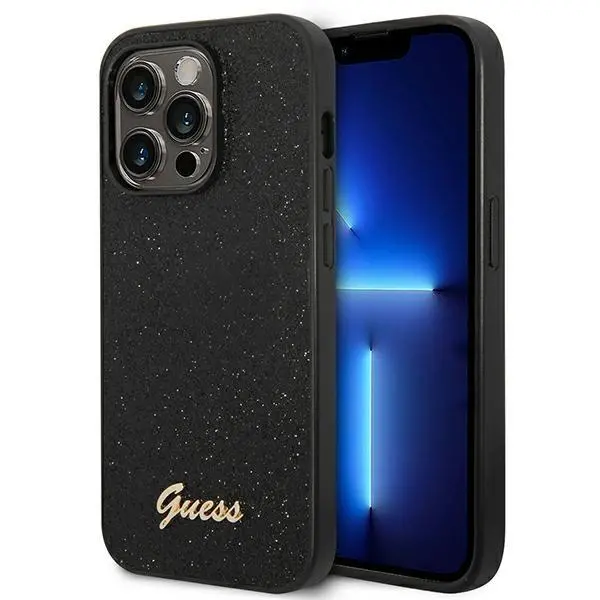 Etui Guess Glitter Script GUHCP14LHGGSHK do iPhone 14 Pro