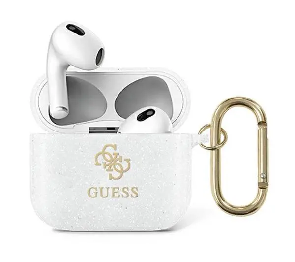 Guess Glitter Collection do AirPods 3 Przezroczysty