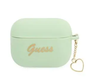 Guess Silicone Charm Heart Collection do AirPods Pro Zielony