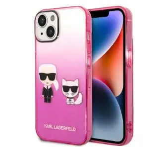 Etui Karl Lagerfeld Gradient Ikonik Karl & Choupette KLHCP14MTGKCP do iPhone 14 Plus