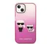 Etui Karl Lagerfeld Gradient Ikonik Karl & Choupette KLHCP14MTGKCP do iPhone 14 Plus