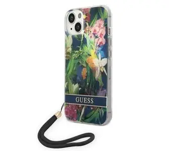 Etui Guess Flower Strap GUOHCP14SHFLSB do iPhone 14