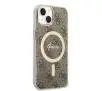 Zestaw Guess GUBPP14MH4EACSW  ładowarka indukcyjna + etui 4G Print MagSafe do iPhone 14 Plus