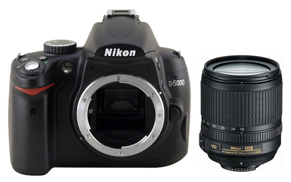 Lustrzanka Nikon D5000 18-105 G ED VR DX