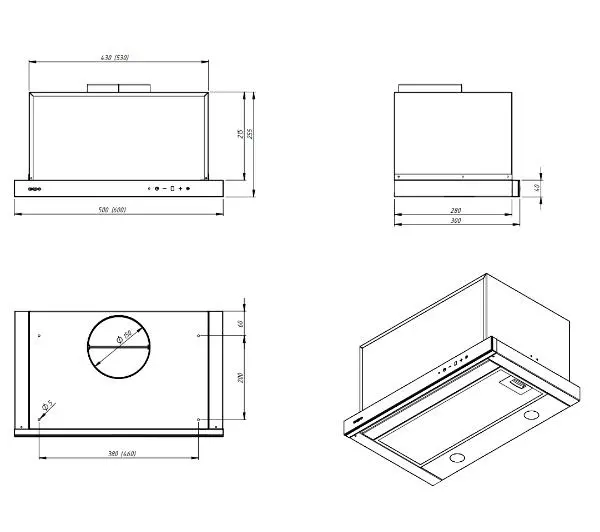 Akpo WK-7 Light Glass Touch 60 Czarny - DRUGI -30%, ALBO 5-TY ZA 1ZŁ - Kup na Raty - RRSO 0%