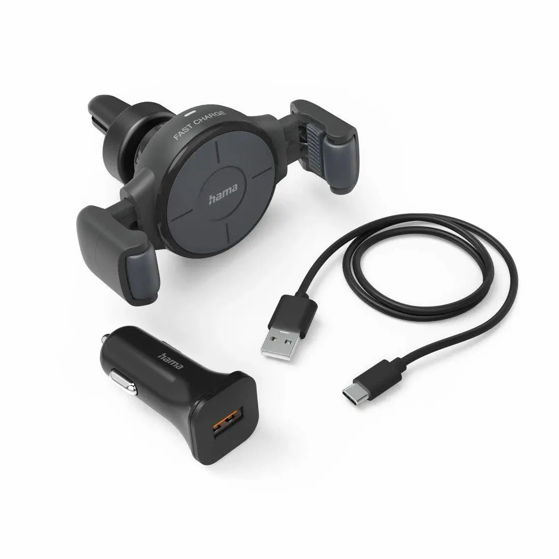 Uchwyt samochodowy Hama FC10 Flex-Set 10W Czarny