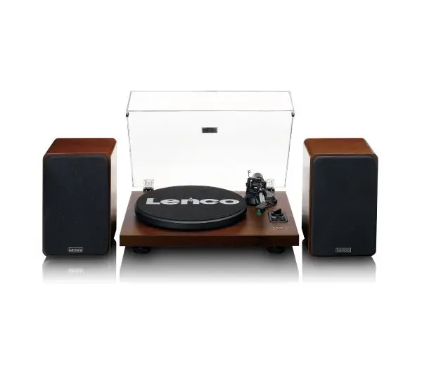 Lenco LS-600WA Automatyczny Napęd paskowy Przedwzmacniacz Bluetooth Orzech + glośniki - Kup na Raty - RRSO 0%