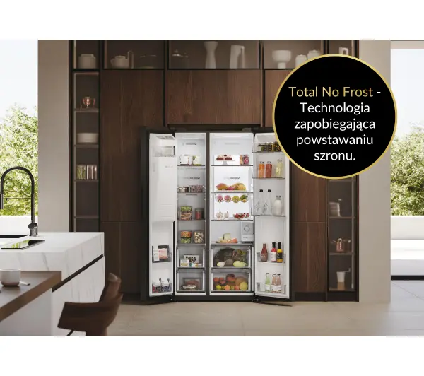 Haier Seria 7 HSW79F18DIPT Pełny No Frost 177,5cm Dystrybutor wody Zdalne sterowanie Czarny łupkowy - Kup na Raty - RRSO 0%