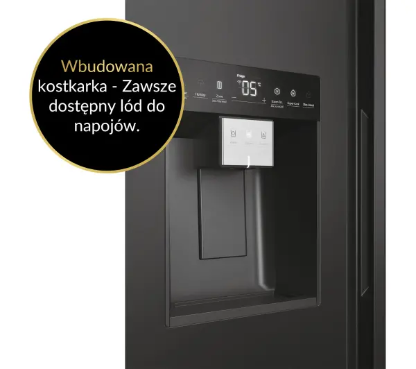 Haier Seria 7 HSW79F18DIPT Pełny No Frost 177,5cm Dystrybutor wody Zdalne sterowanie Czarny łupkowy - Kup na Raty - RRSO 0%