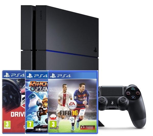 KONSOLA PLAYSTATION 4 / SONY PS4 500GB + 2x ORYGINALNY PAD + OKABLOWANIE -  Sklep, Opinie, Cena w Allegro.pl