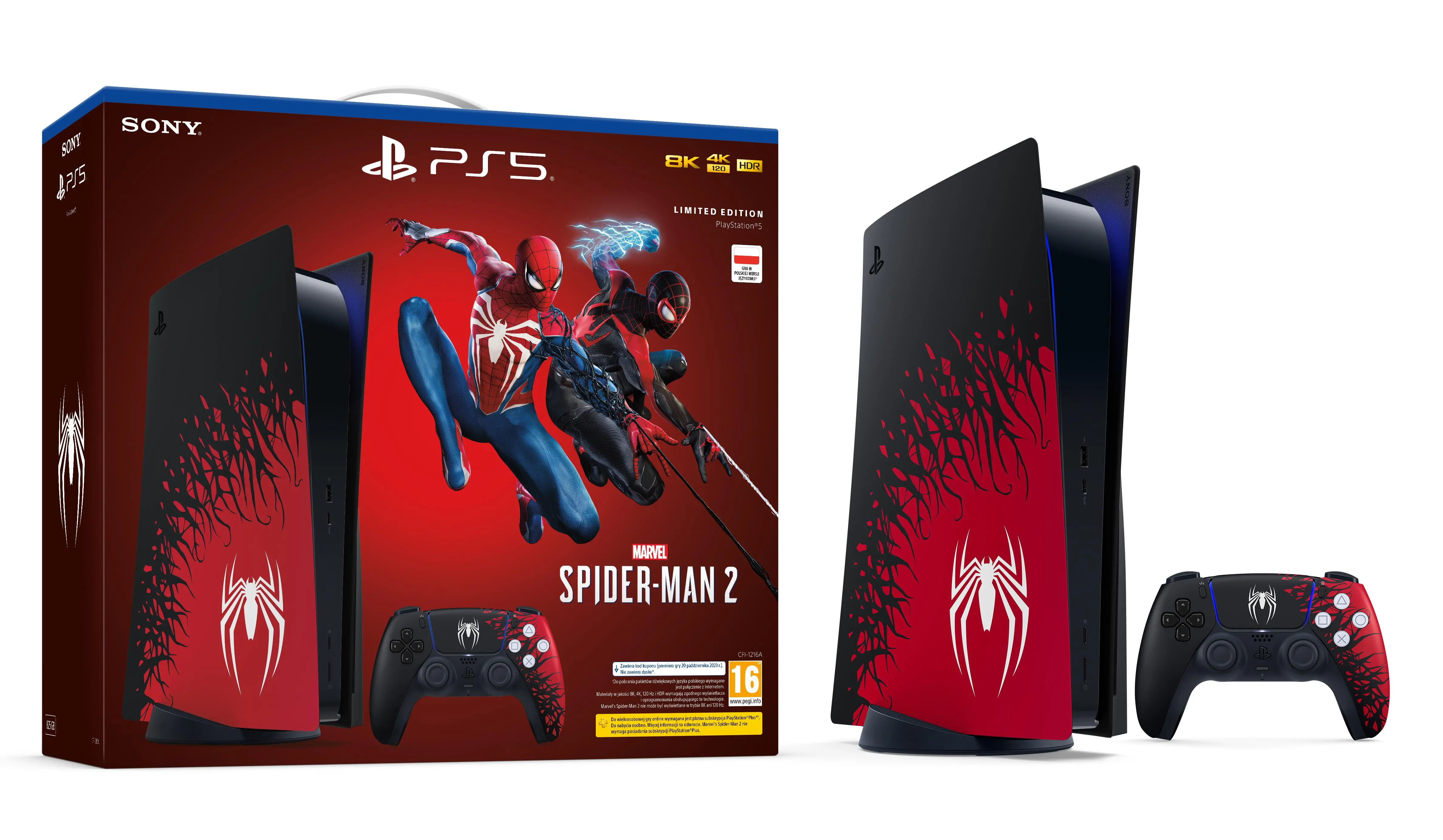 Konsola Sony PlayStation 5 (PS5) z napędem Marvel’s Spider-Man 2 + Limited Edition