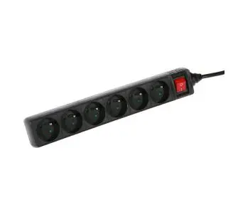 Listwa Hama 44223709 Standard 6 gniazd 3m Czarny