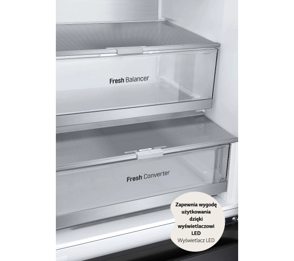 LG GBV7280DEV Pełny No Frost 203cm Szuflada z kontrolą wilgotności Ciemny grafit stal - Kup na Raty - RRSO 0%