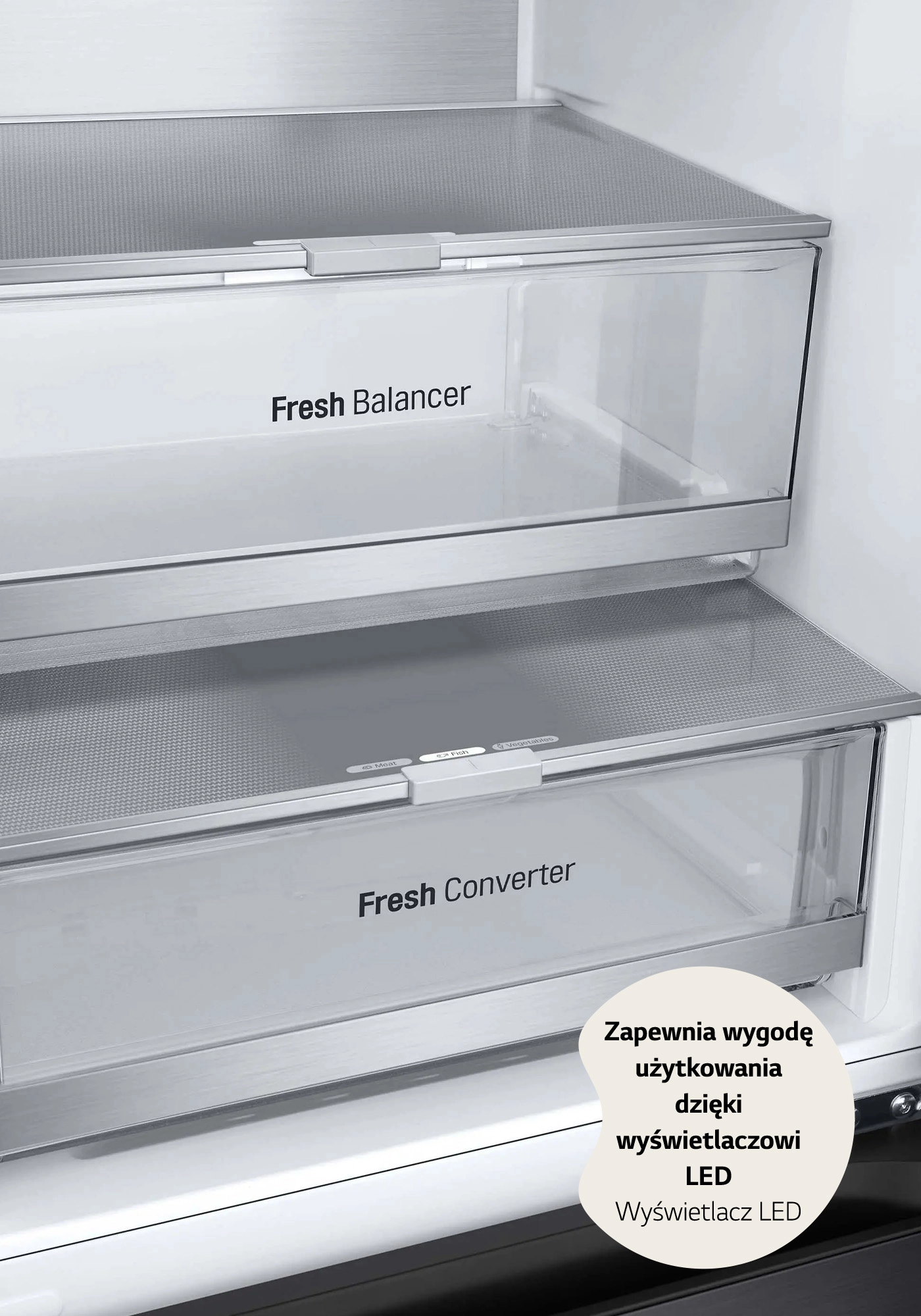 Lodówka LG GBV7280DEV Pełny No Frost 203cm Szuflada z kontrolą wilgotności Ciemny grafit stal