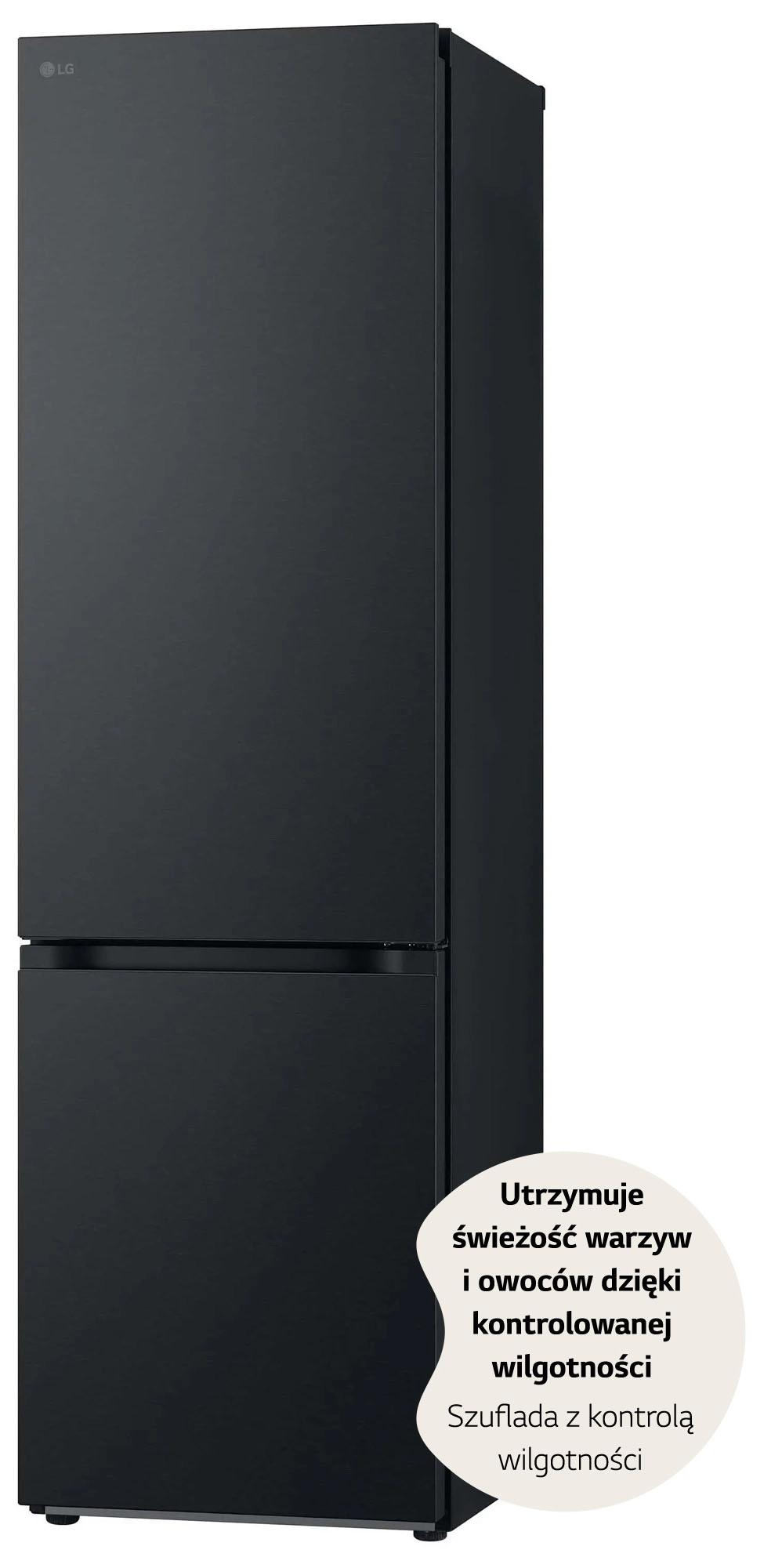 Lodówka LG GBV7280DEV Pełny No Frost 203cm Szuflada z kontrolą wilgotności Ciemny grafit stal