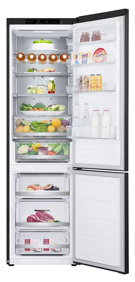 Lodówka LG GBV7280DEV Pełny No Frost 203cm Szuflada z kontrolą wilgotności Ciemny grafit stal