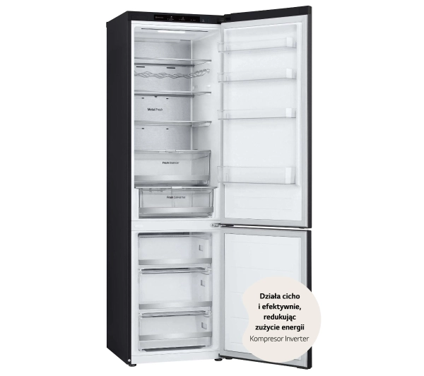 LG GBV7280DEV Pełny No Frost 203cm Szuflada z kontrolą wilgotności Ciemny grafit stal - Kup na Raty - RRSO 0%