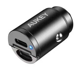 Ładowarka samochodowa Aukey CC-A4-BK 2x USB-C PD 30W czarna